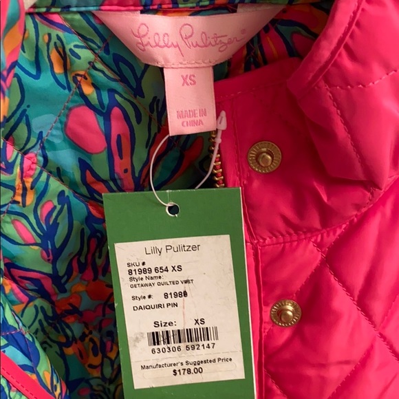 Lilly Pulitzer pink vest - Picture 2 of 3